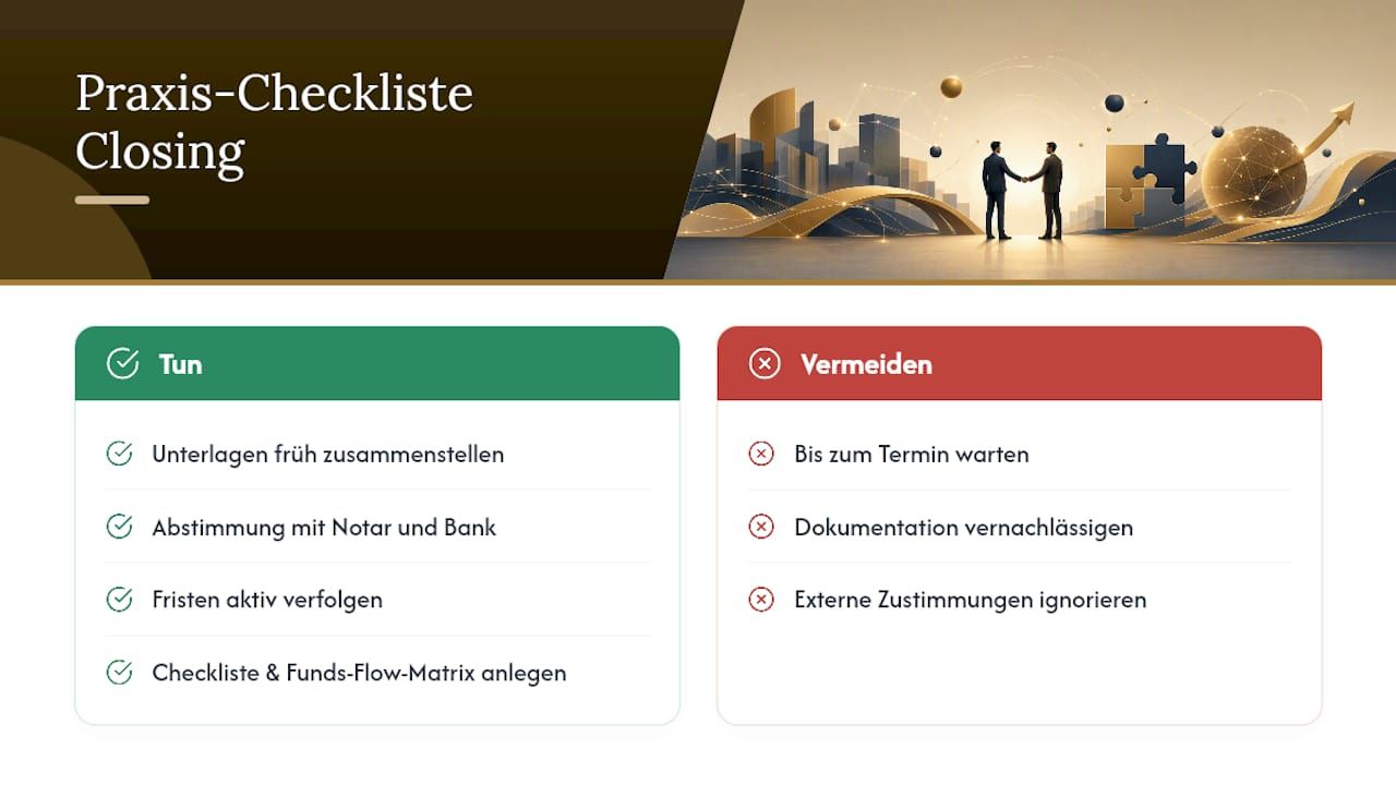 Praxis‑Checkliste für Verkäufer beim Closing — overview diagram