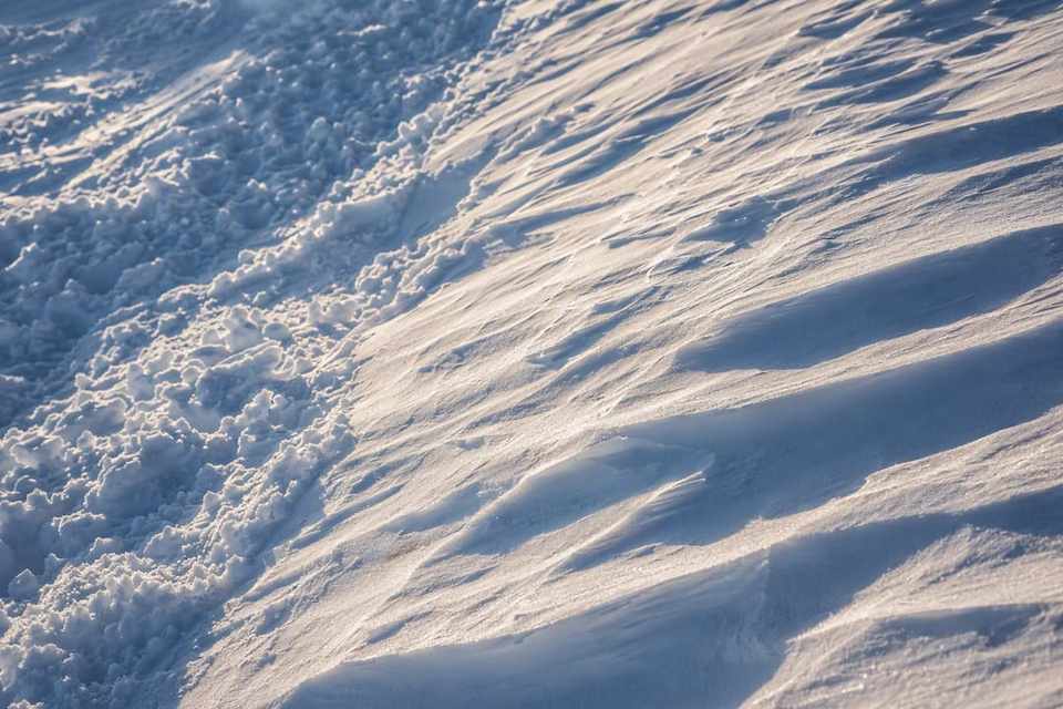 Crust and sastrugi showing variable snow conditions