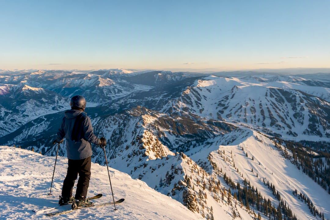Colorado ski terrain viewed from a high ridge